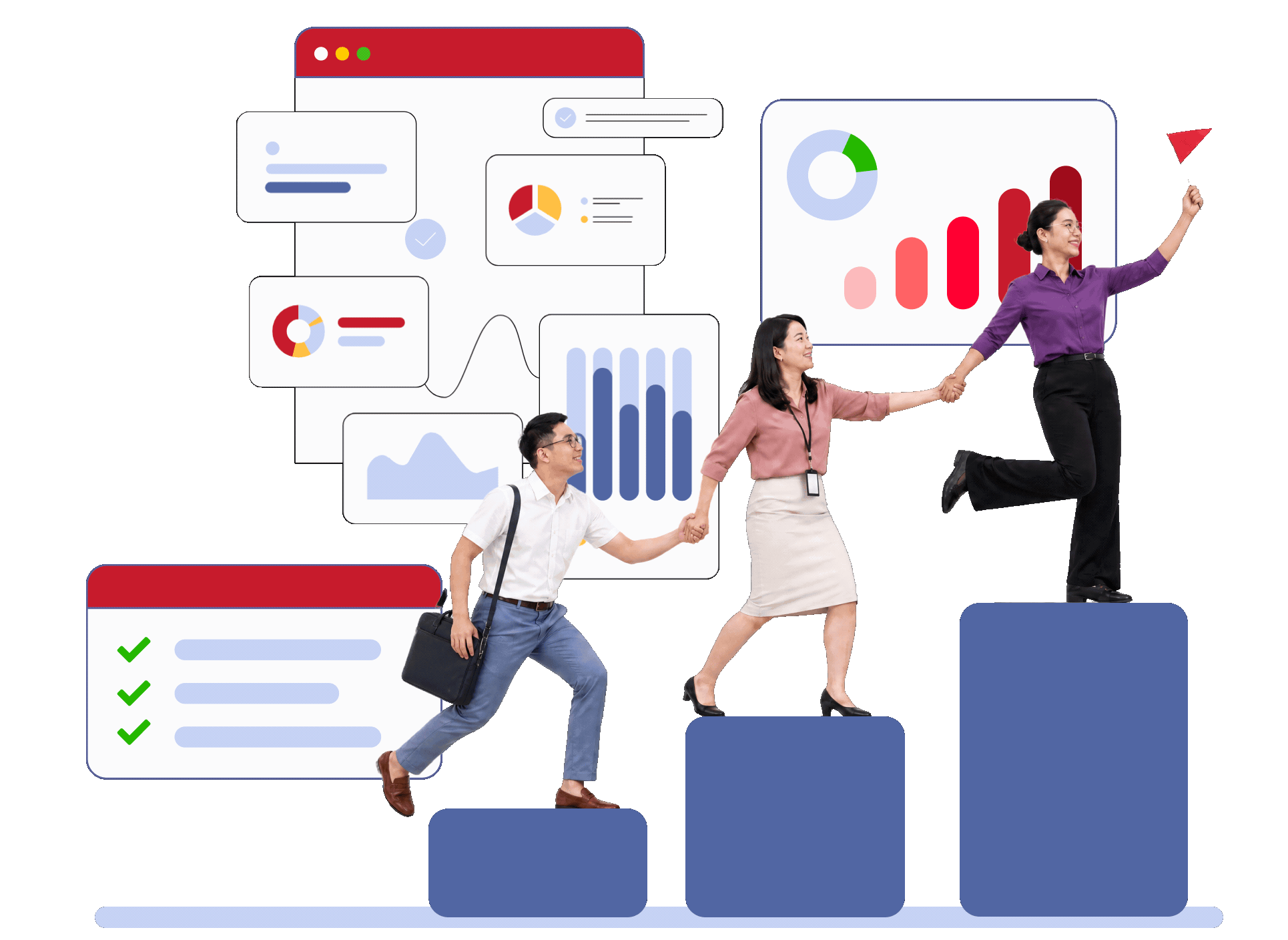 Illustration of corporate AI training for teams